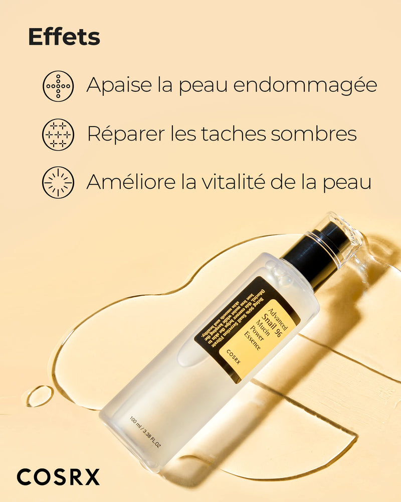 COSRX- Essence avancée de puissance de mucine d'escargot 96 - 100ml